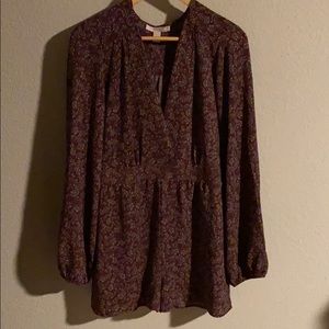 Forever 21 romper maroon paisley design XL